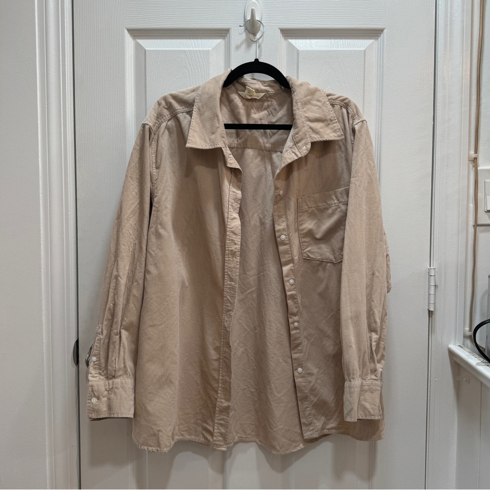 Tan Corduroy Button Down